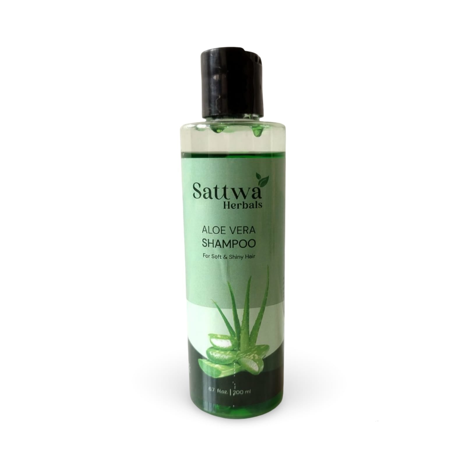 Sattwa Herbals Aloe Vera Shampoo bottle on a white background